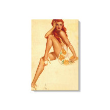 Vintage Retro Alberto Vargas Redhead Pin Up Girl