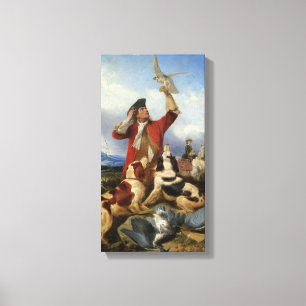 Impressão Em Tela Vintage Richard Ansdell Bird Dogs Animal Hawking