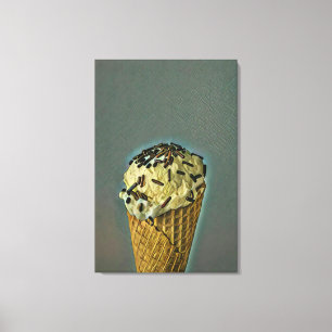 Impressão Em Tela Vintage sorvete art