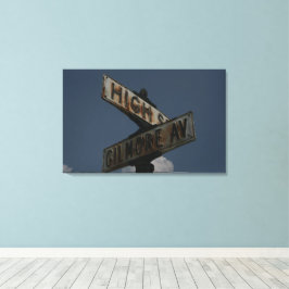 Impressão Em Tela Vintage Street Sign