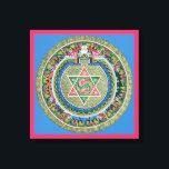 Impressão Em Tela Vintage Tibetano - Budismo Tantrítico Mandala Wall<br><div class="desc">Vintage Tibetano - Budismo Tantrico Mandala Design. Faz um belo, significativo, belo presente para budistas. Você pode personalizar a cor de fundo (rosa) para qualquer cor que quiser.</div>