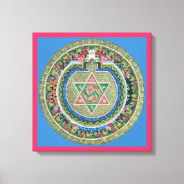 Impressão Em Tela Vintage Tibetano - Budismo Tantrítico Mandala Wall