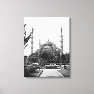Impressão Em Tela Vintage Turkey Istambul, Mesquita Azul