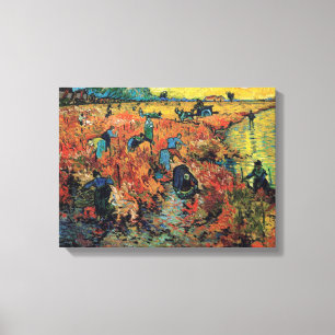 Impressão Em Tela Vintage Van Gogh O Vinhedo Vermelho  