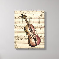 Vintage Violin and Sheet Music