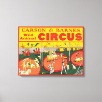 Vintage Wild Animal Circus Poster