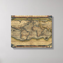 Vintage World Map Atlas Design histórico