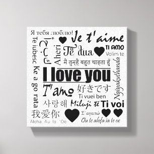 Impressão Em Tela Vinte e Duas Maneiras de Dizer Eu Te Amo Arte de P