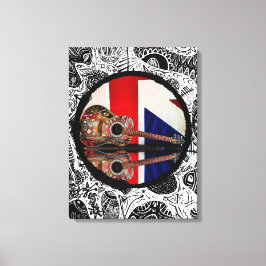 Impressão Em Tela Violão em britânico