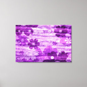 Impressão Em Tela Violet Floral Vintage