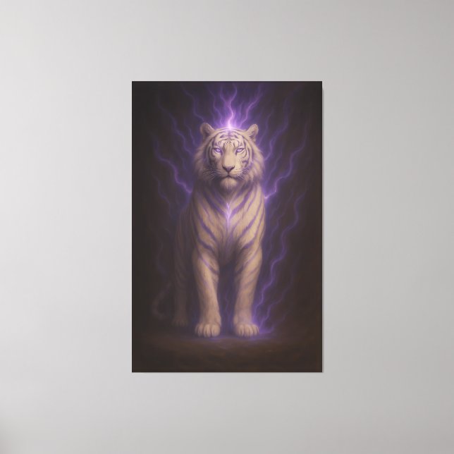 Impressão Em Tela Violet Storm Aura White Tiger – Electric Divine Be (Frente)