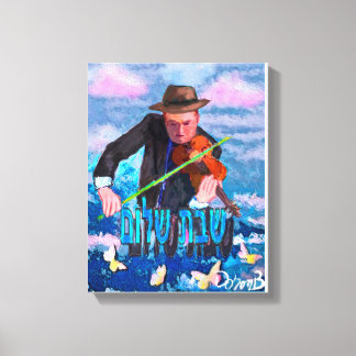 Impressão Em Tela Violoniste et Chabat chalom
