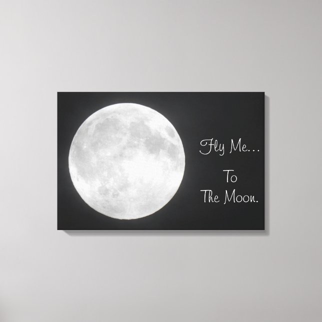 Impressão Em Tela Vire-me até a lua - tela de divisão de lua complet (Frente)