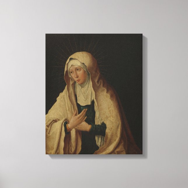 Impressão Em Tela Virgem Maria velada (por Lucas van Leyden) (Frente)