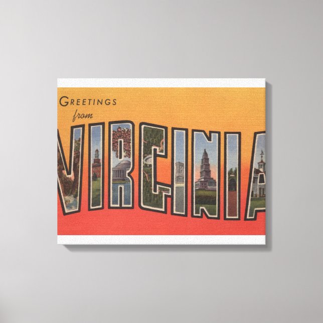 Impressão Em Tela VirginiaLarge - Letra ScenesVirginia 3 (Frente)