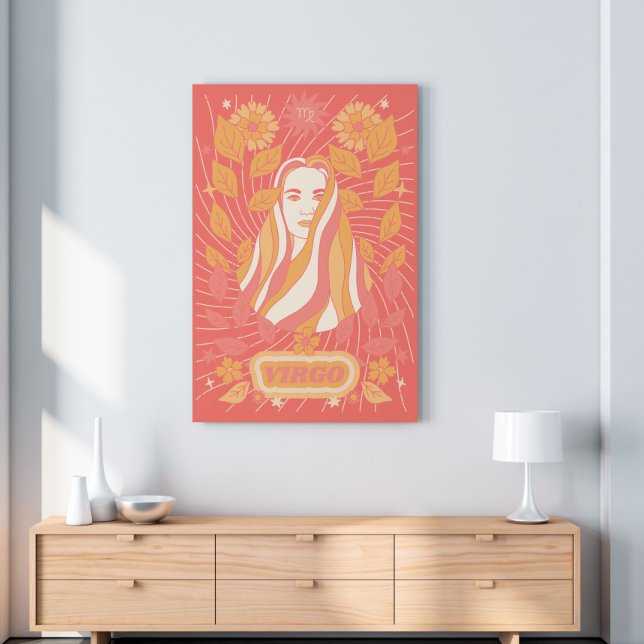 Impressão Em Tela Virgo Celestial Zodiac Pastel Sonha Artes de Pared (Criador carregado)