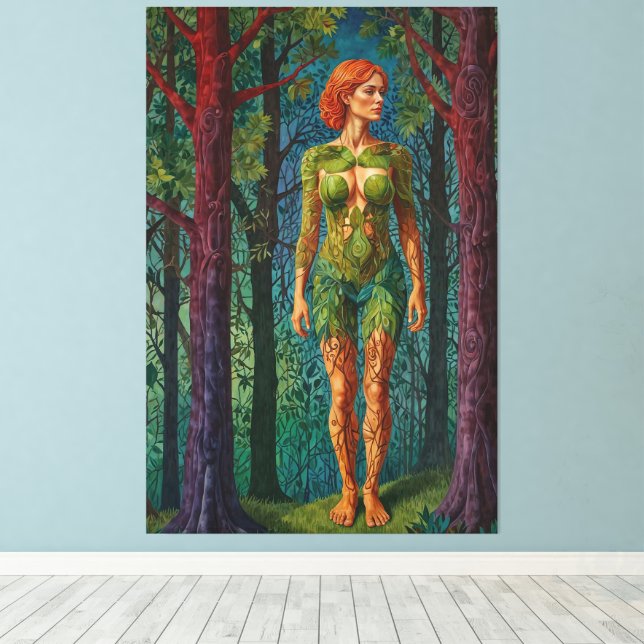 Impressão Em Tela “Viridra’s Portrait” -  Veins of the Canopy    (Insitu(piso de madeira))