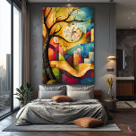 Impressão Em Tela Visão Cubista Moderna da memória<br><div class="desc">Essa trabalho de arte reimagina a Memória em um estilo cubista moderno, transformando seus temas icônicos em uma paisagem geométrica de cores vibrantes e texturas ousadas. A árvore giratória, o relógio surreal e a paisagem da abstrato evocam a passagem do tempo e a fragilidade da memória. A intrincada brincadeira de...</div>