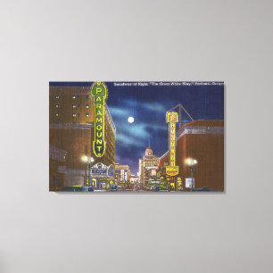 Impressão Em Tela Visão da Broadway à noite