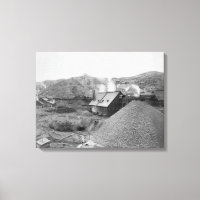 Visão da fábrica de mineração "Homestake Works"