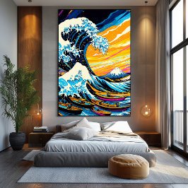 Impressão Em Tela Visão da Onda Grande pela Pop Art