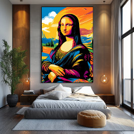 Impressão Em Tela Visão da Pop Art de A Mona Lisa