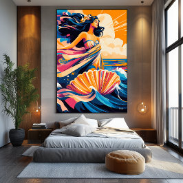 Impressão Em Tela Visão da Pop Art do Nascimento de Vênus