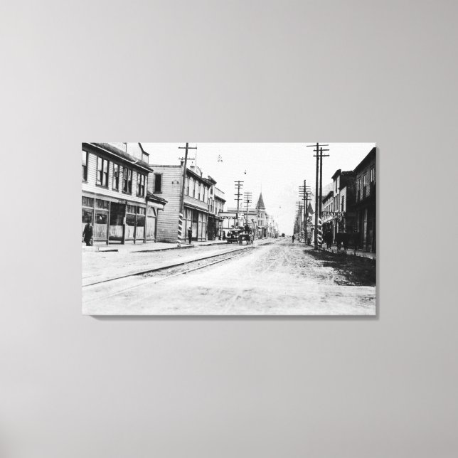 Impressão Em Tela Visão de Cidade de Skagway, Alasca Fotografia (Frente)