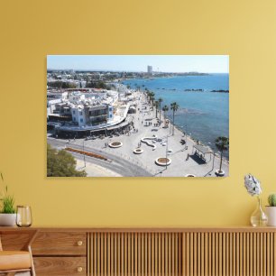 Impressão Em Tela Visão do drone de Paphos Seafront