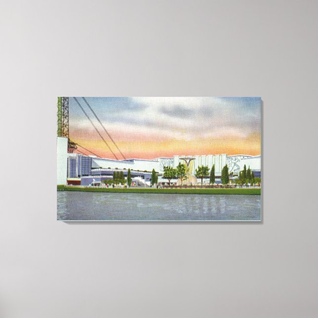 Impressão Em Tela Visão do Grupo Elétrico, 1934 do Mundo (Frente)