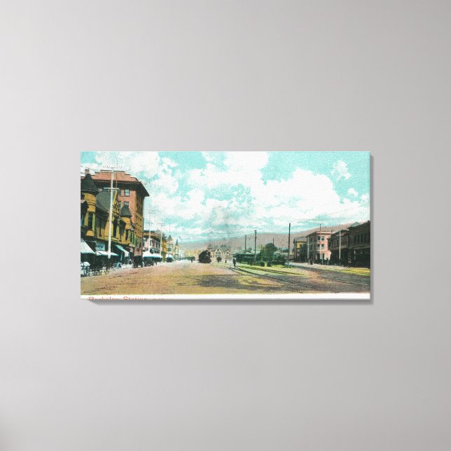 Impressão Em Tela Visão Exterior da Estação de Berkeley, Berkeley, C (Frente)