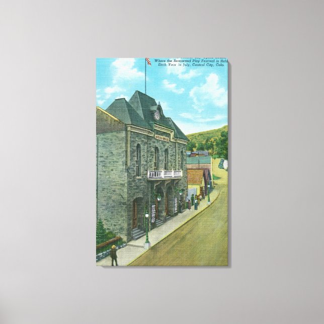 Impressão Em Tela Visão Exterior da Famosa Ópera (Frente)