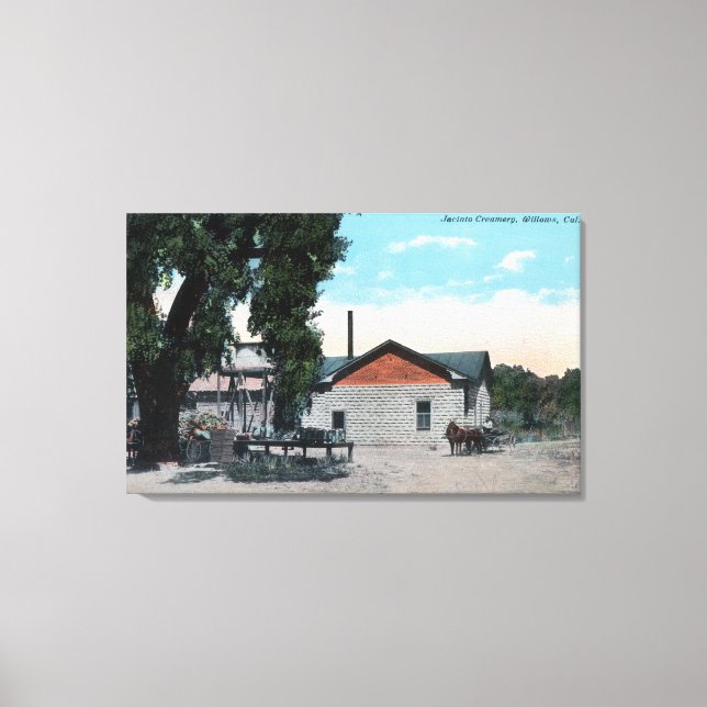 Impressão Em Tela Visão Exterior de Jacinto CreameryWillows, CA (Frente)