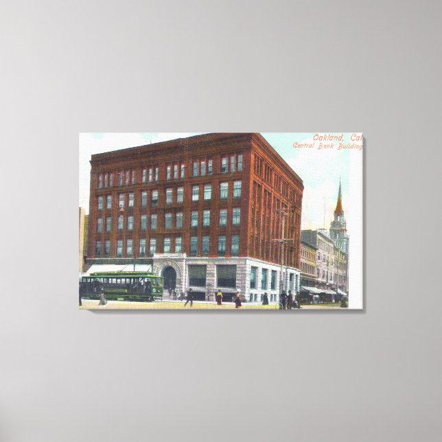 Impressão Em Tela Visão Exterior do Banco Central BldgOakland, CA (Frente)