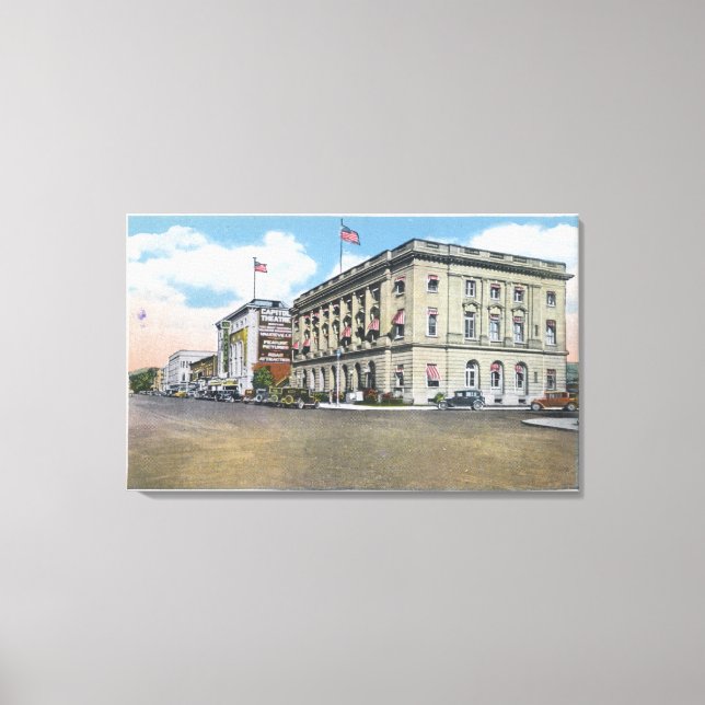 Impressão Em Tela Visão Exterior do Bldg Federal, Teatro Capitol (Frente)