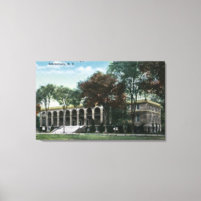 Impressão Em Tela Visão Exterior do ginásio do Union College (Frente)