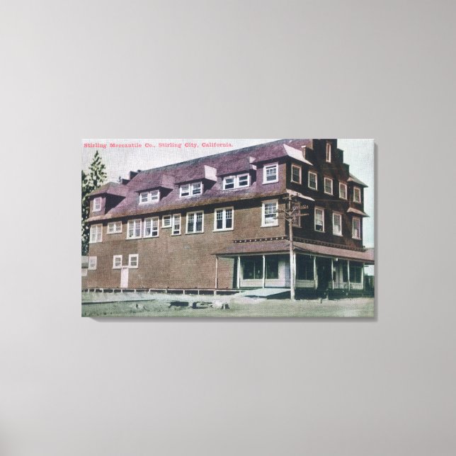 Impressão Em Tela Visão Exterior do Stirling Mercantile Co (Frente)