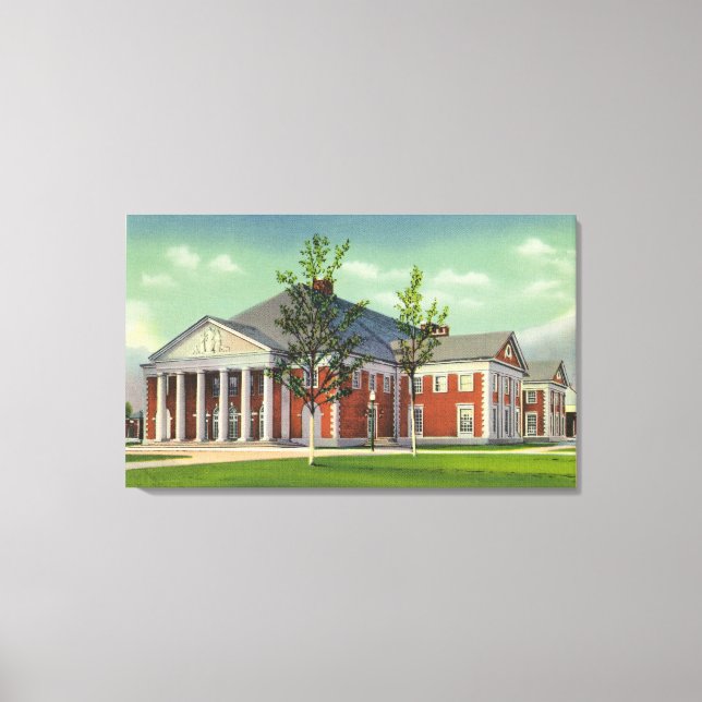 Impressão Em Tela Visão Exterior do Teatro Spa de Saratoga (Frente)