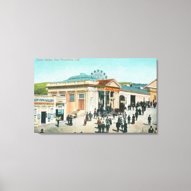 Impressão Em Tela Visão Exterior dos Banhos de Sutro (Frente)