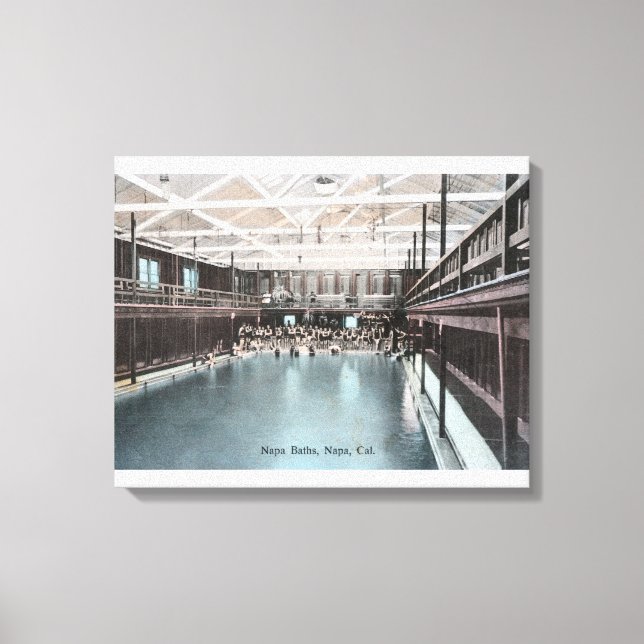Impressão Em Tela Visão Interior da Napa BathsNapa, CA (Frente)