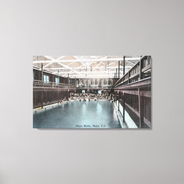 Impressão Em Tela Visão Interior da Napa BathsNapa, CA (Frente)