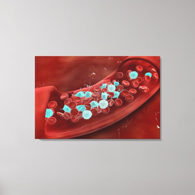 Impressão Em Tela Visão Microscópica Da Coagulação Sanguínea (Frente)