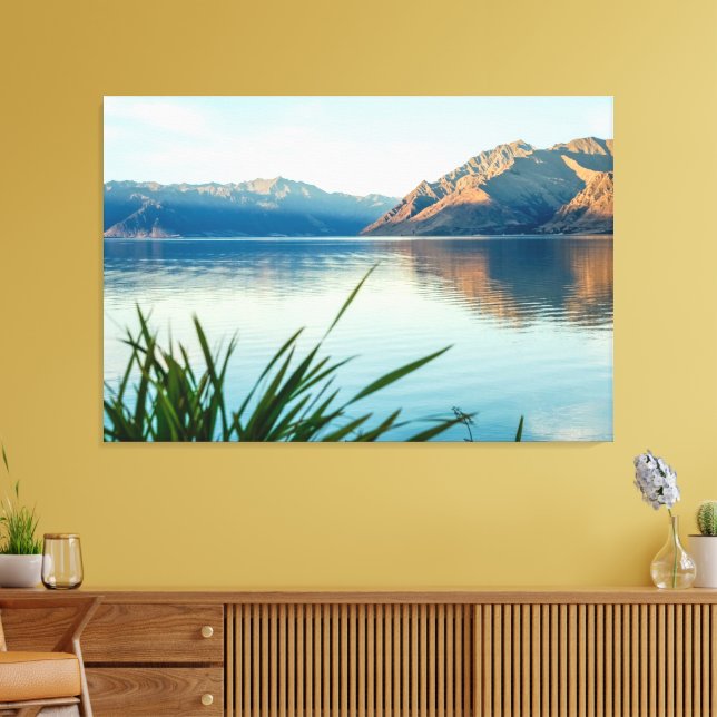 Impressão Em Tela Visão pitoresca do lago lindo Wanaka (Insitu(Sala de estar))