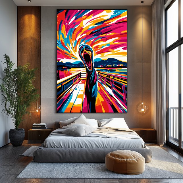 Impressão Em Tela Visão pop do Gritar (Criador carregado)