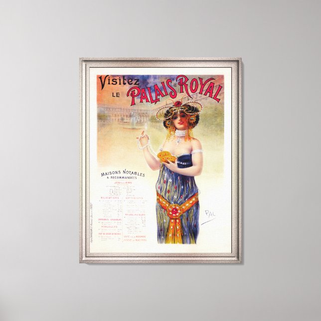 Impressão Em Tela Visitez Le Palais Royal por Jean de Paleologue (Frente)