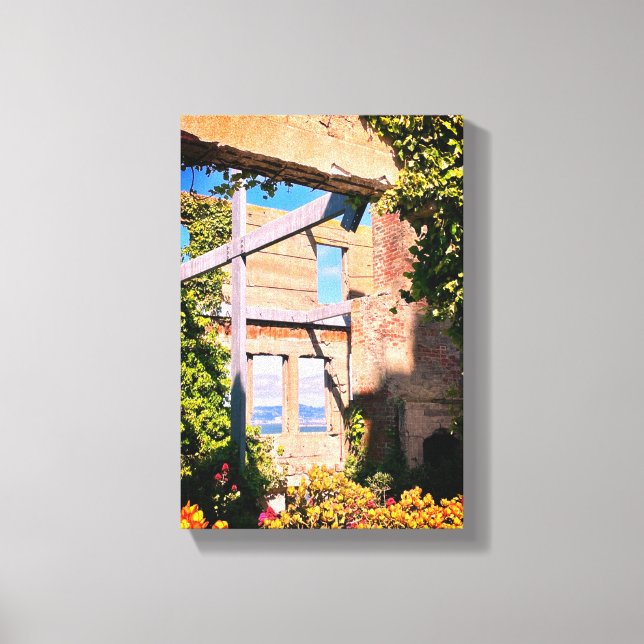 Impressão Em Tela Visões da Ilha de Alcatraz (Frente)