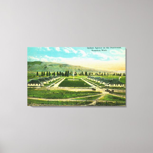 Impressão Em Tela Vista aérea da Agência Indiana (Frente)