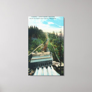 Impressão Em Tela Vista aérea da central elétrica de eletrões