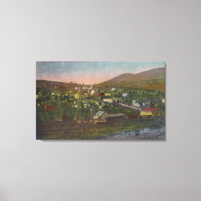 Impressão Em Tela Vista aérea da cidade de Juliaetta, ID (Frente)