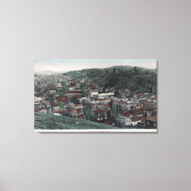 Impressão Em Tela Vista aérea da cidade nº 2Sonora, CA (Frente)